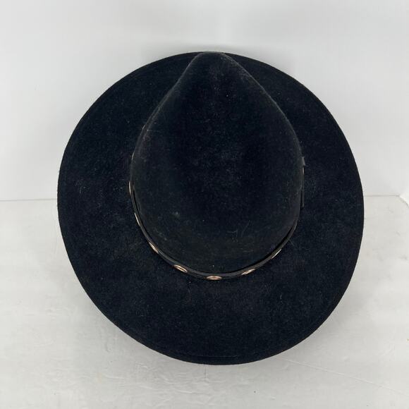 All Saints Black Hat with Gold Accents - Picture 6 of 13